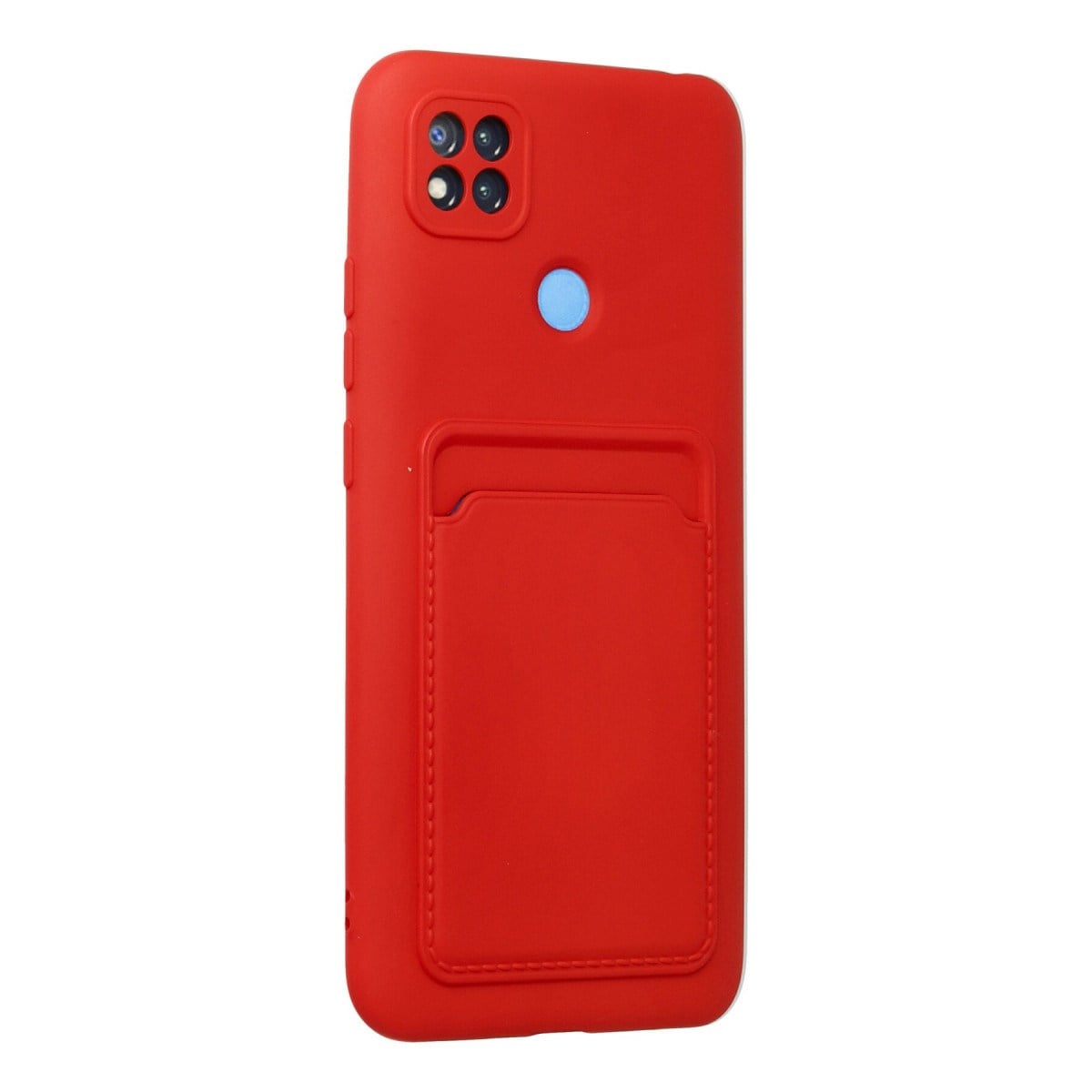 Redmi 9C Kılıf Kelvin Kartvizitli Silikon - Kırmızı