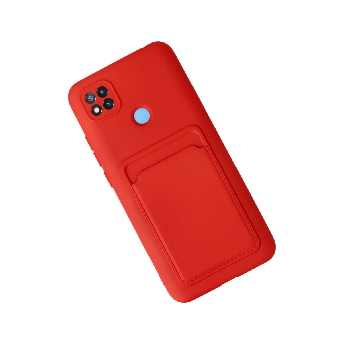 Redmi 9C Kılıf Kelvin Kartvizitli Silikon - Kırmızı