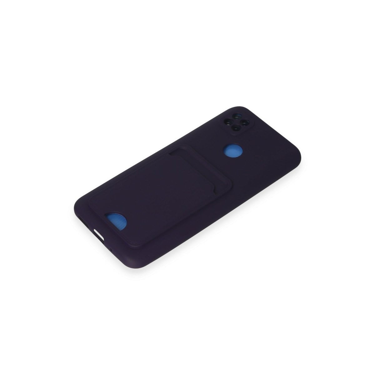 Redmi 9C Kılıf Kelvin Kartvizitli Silikon - Derin Mor