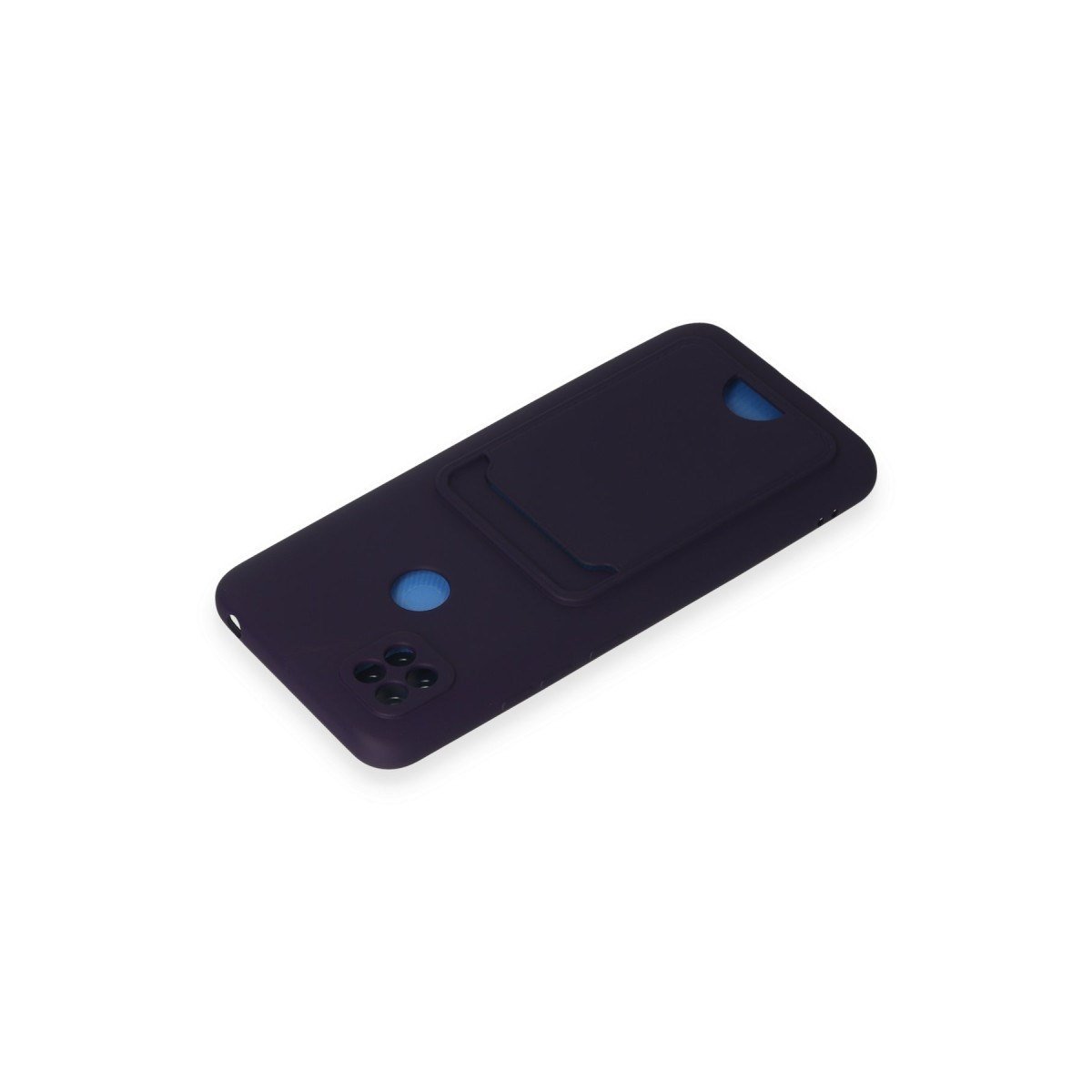 Redmi 9C Kılıf Kelvin Kartvizitli Silikon - Derin Mor