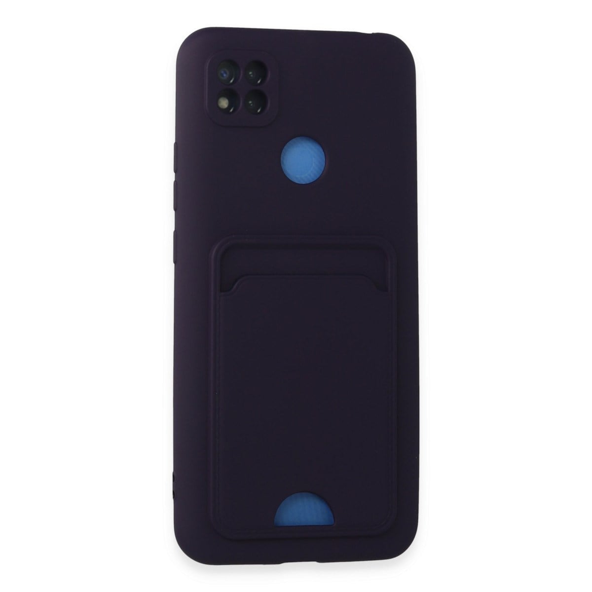 Redmi 9C Kılıf Kelvin Kartvizitli Silikon - Derin Mor