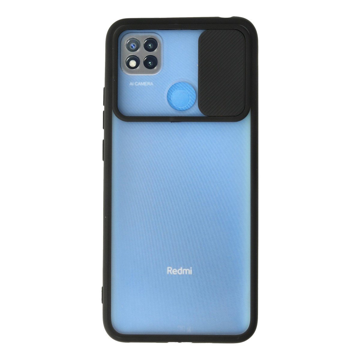 Redmi 9C Kılıf Palm Buzlu Kamera Sürgülü Silikon - Siyah