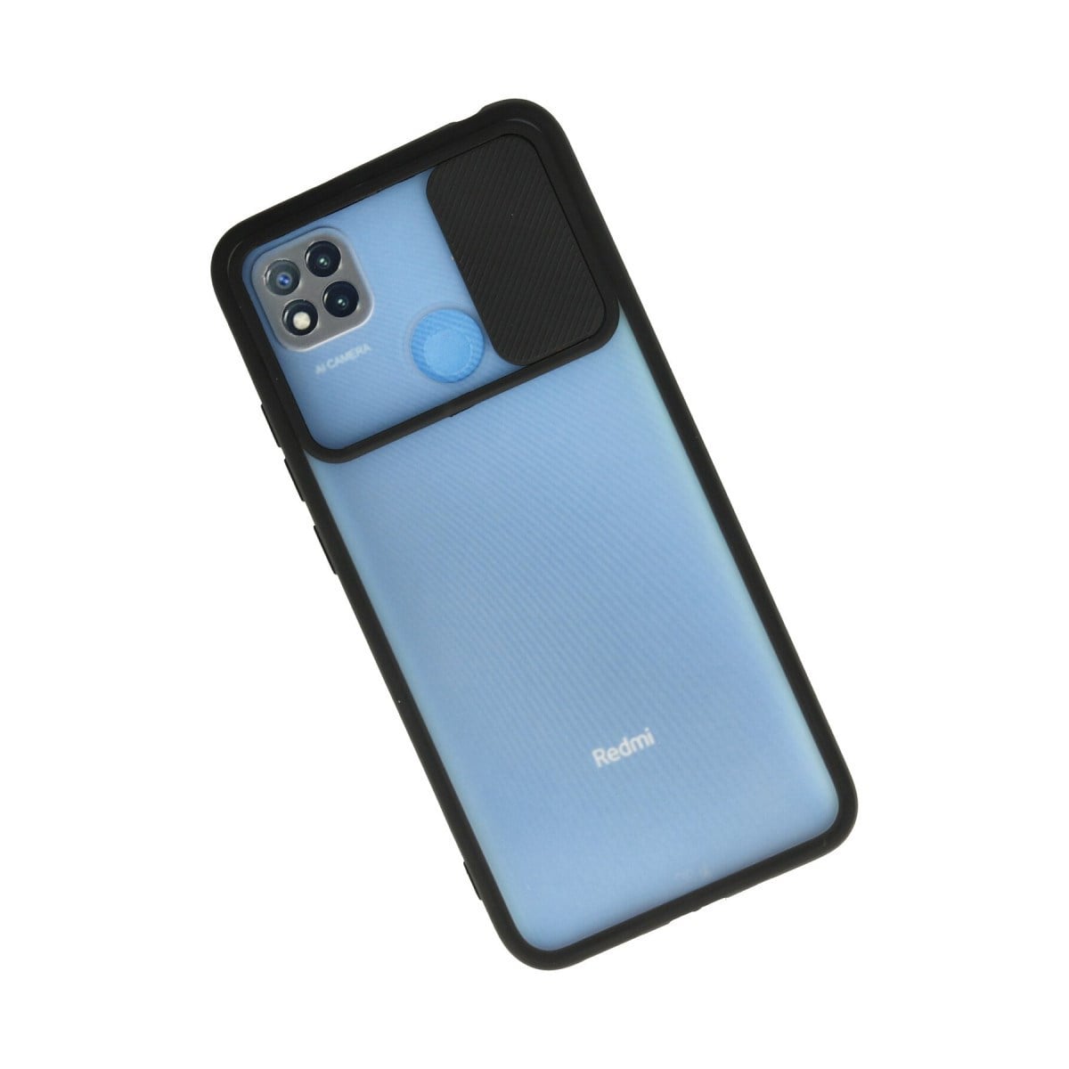 Redmi 9C Kılıf Palm Buzlu Kamera Sürgülü Silikon - Siyah