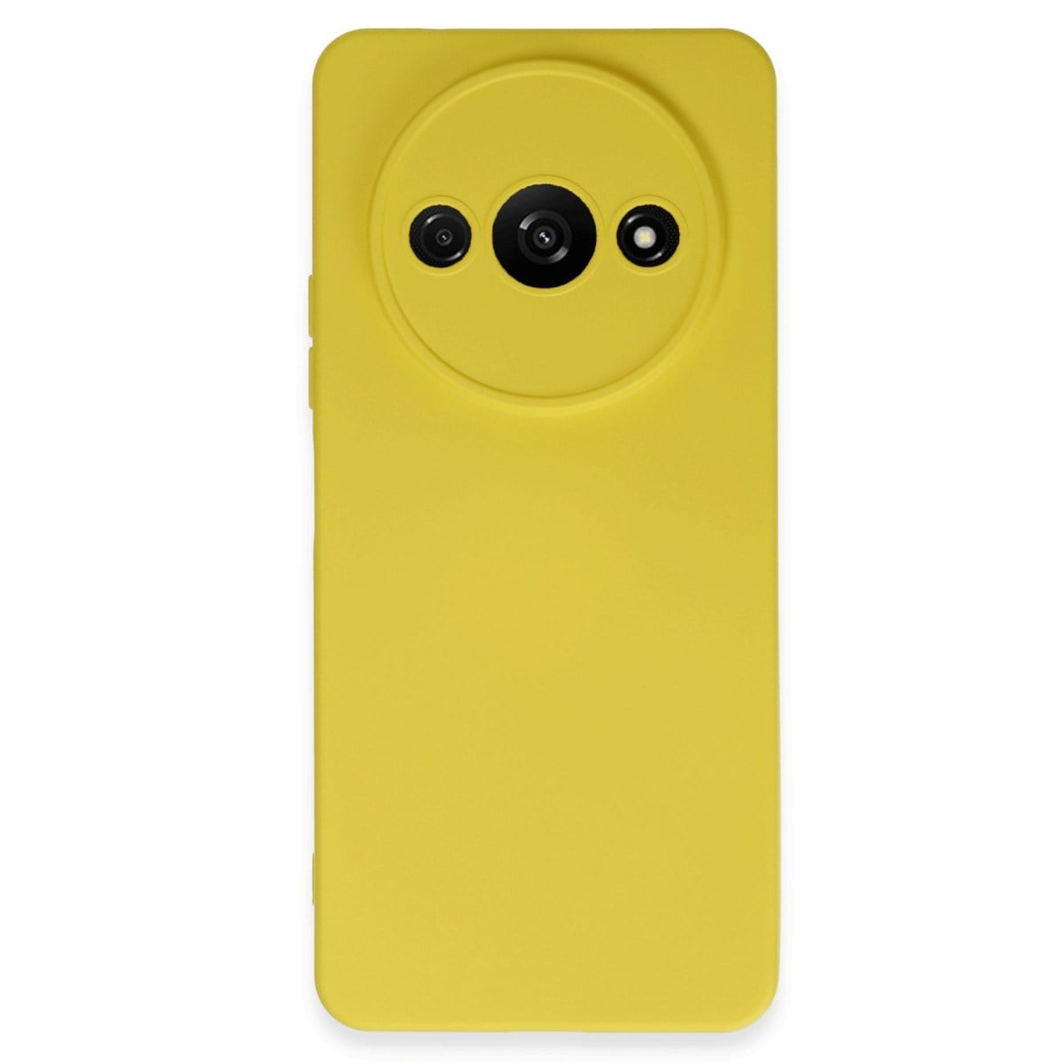 Redmi A3 4G Kılıf Nano içi Kadife Silikon - Sarı