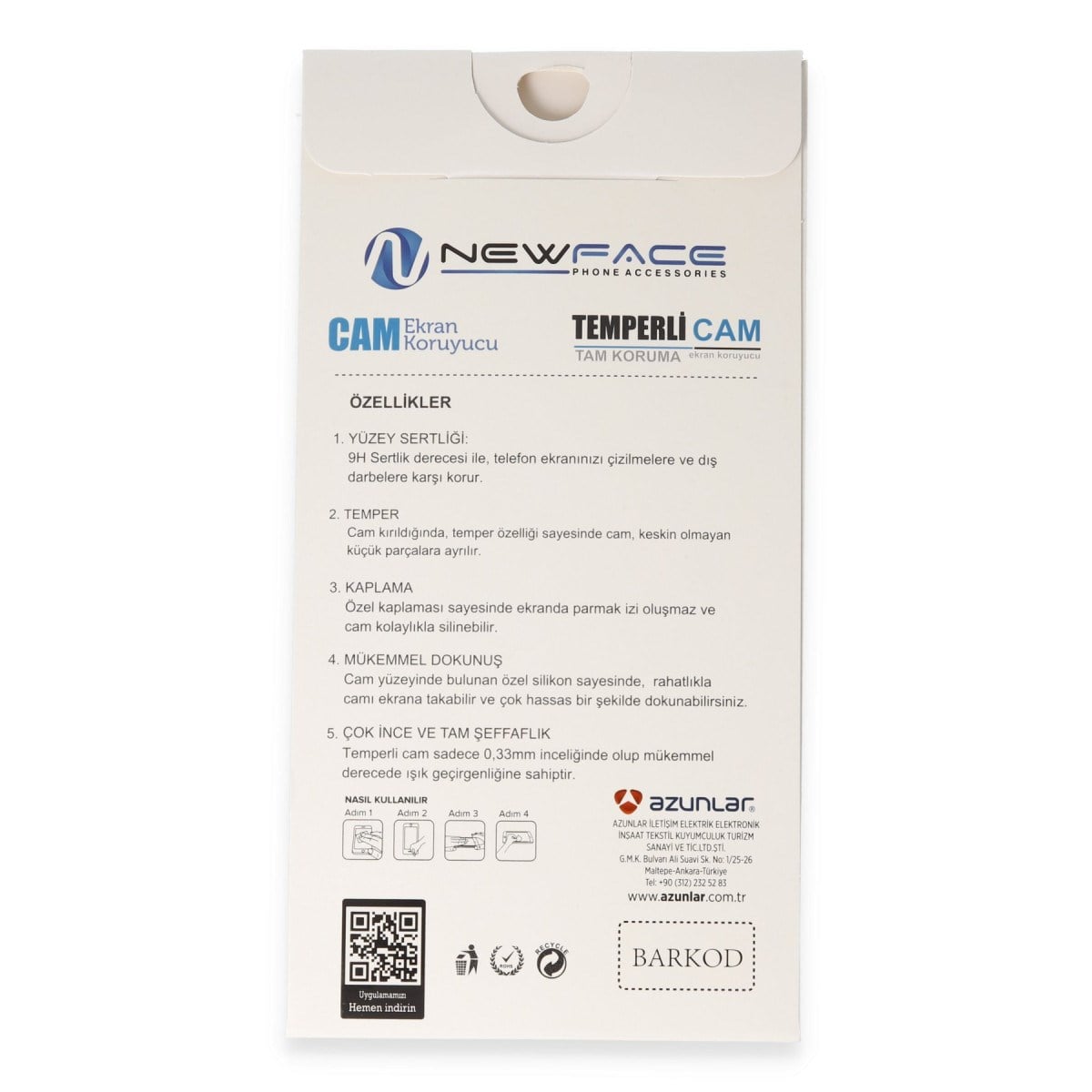 Redmi Note 10 3D Antistatik Cam Ekran Koruyucu