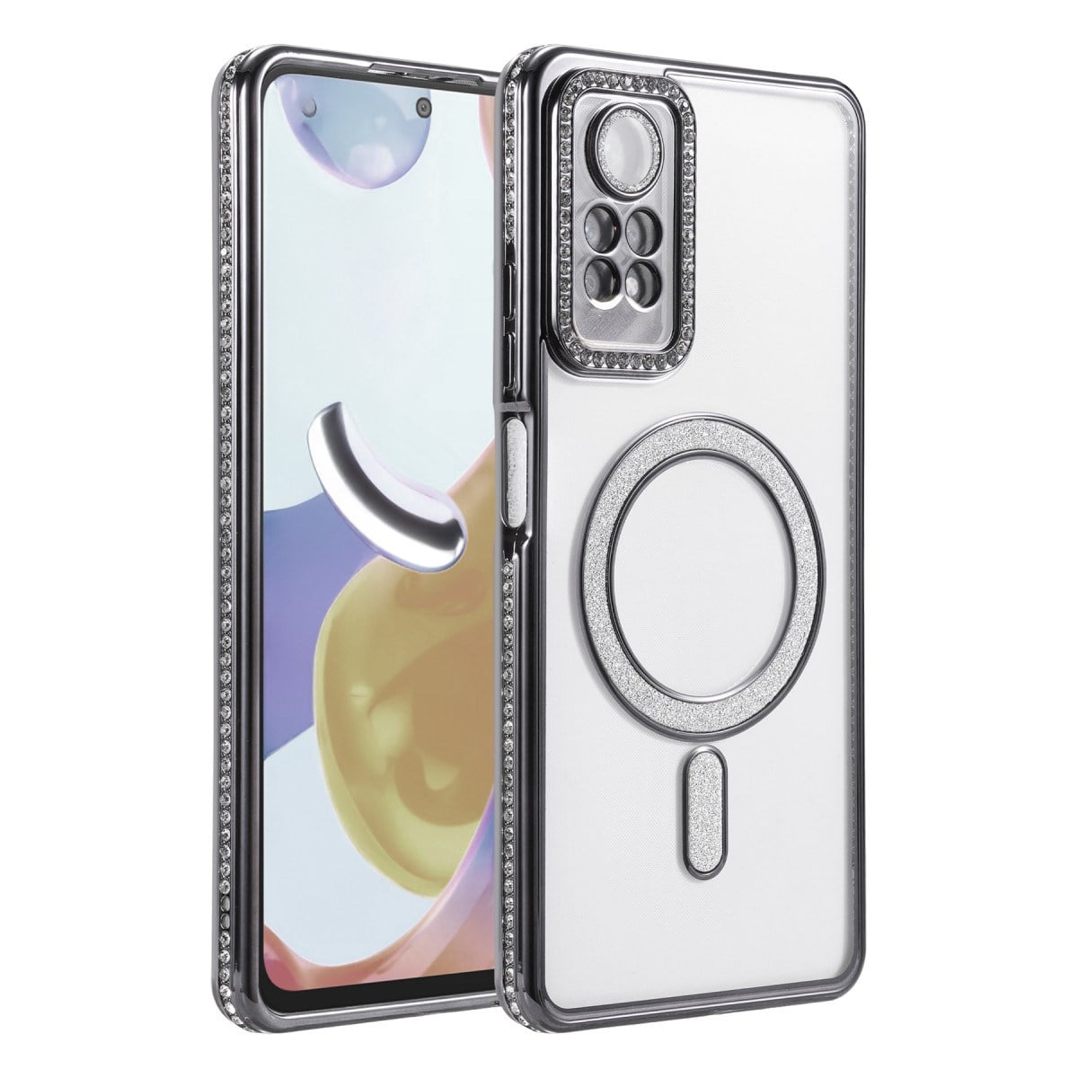Redmi Note 12 Pro 4G Joke Simli Magneticsafe Kılıf - Siyah