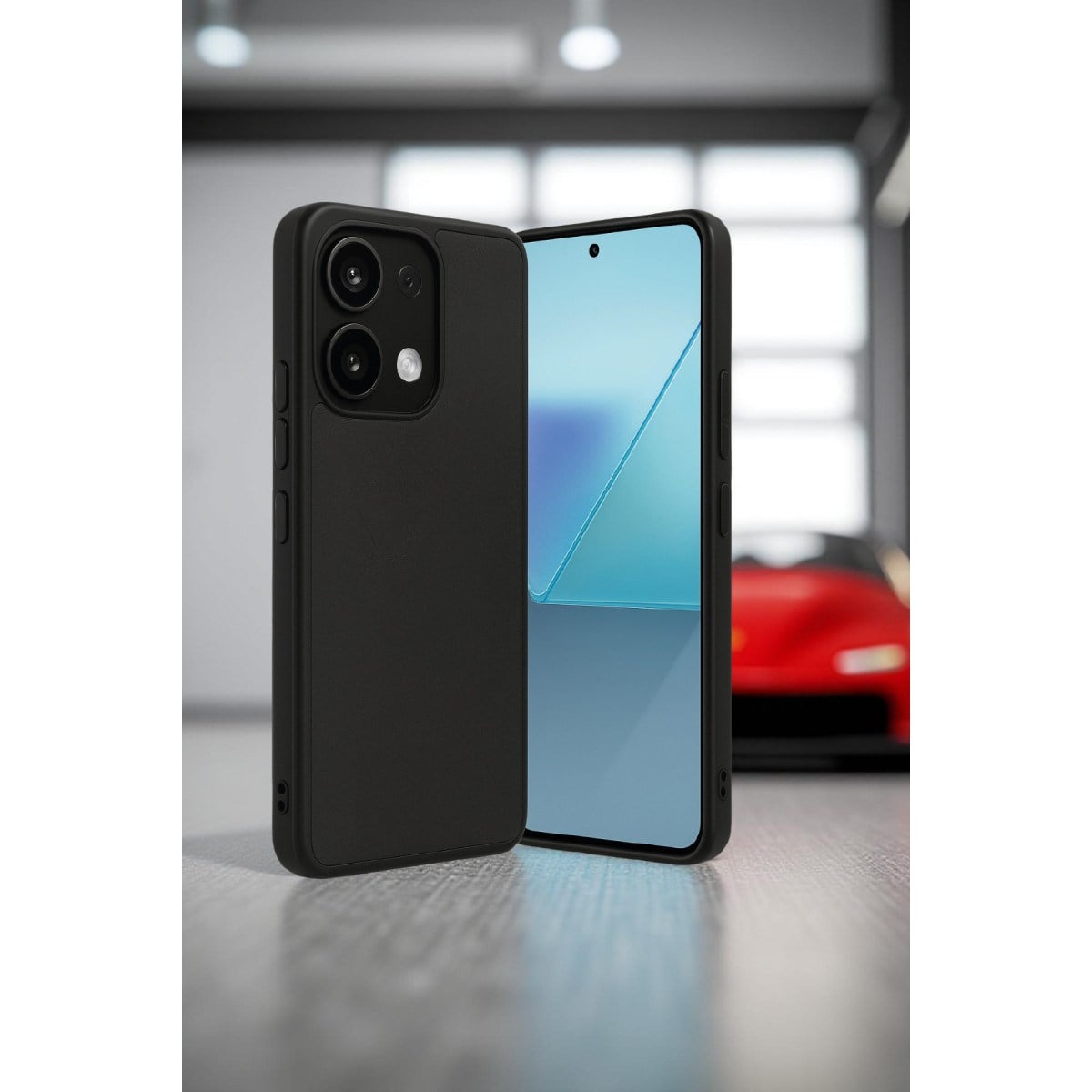 Redmi Note 13 4G Kılıf Aras Deri Kapak - Siyah