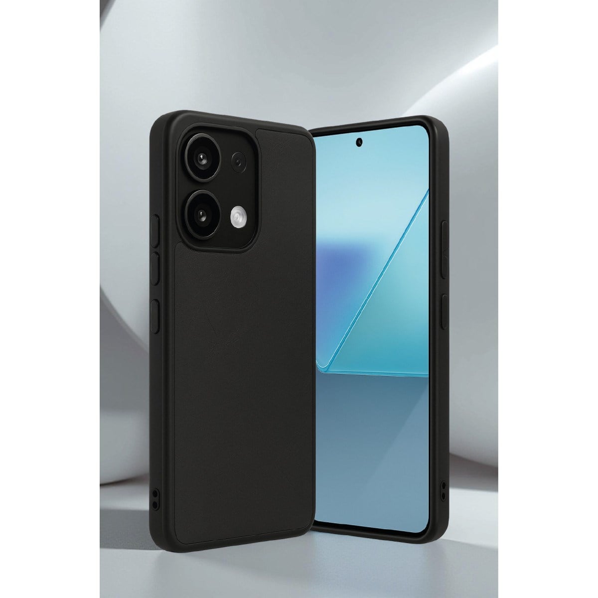 Redmi Note 13 4G Kılıf Aras Deri Kapak - Siyah