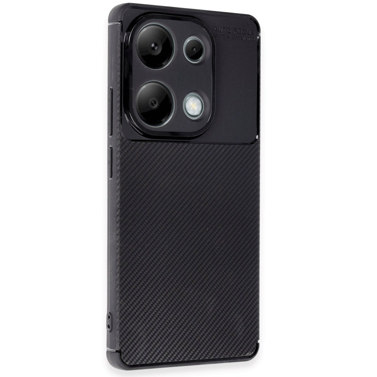 Redmi Note 13 Pro 4G Kılıf Auto Focus Karbon Kapak - Siyah