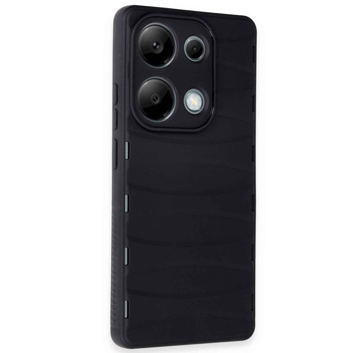 Redmi Note 13 Pro 4G Kılıf Bibercas Silikon Kapak - Siyah
