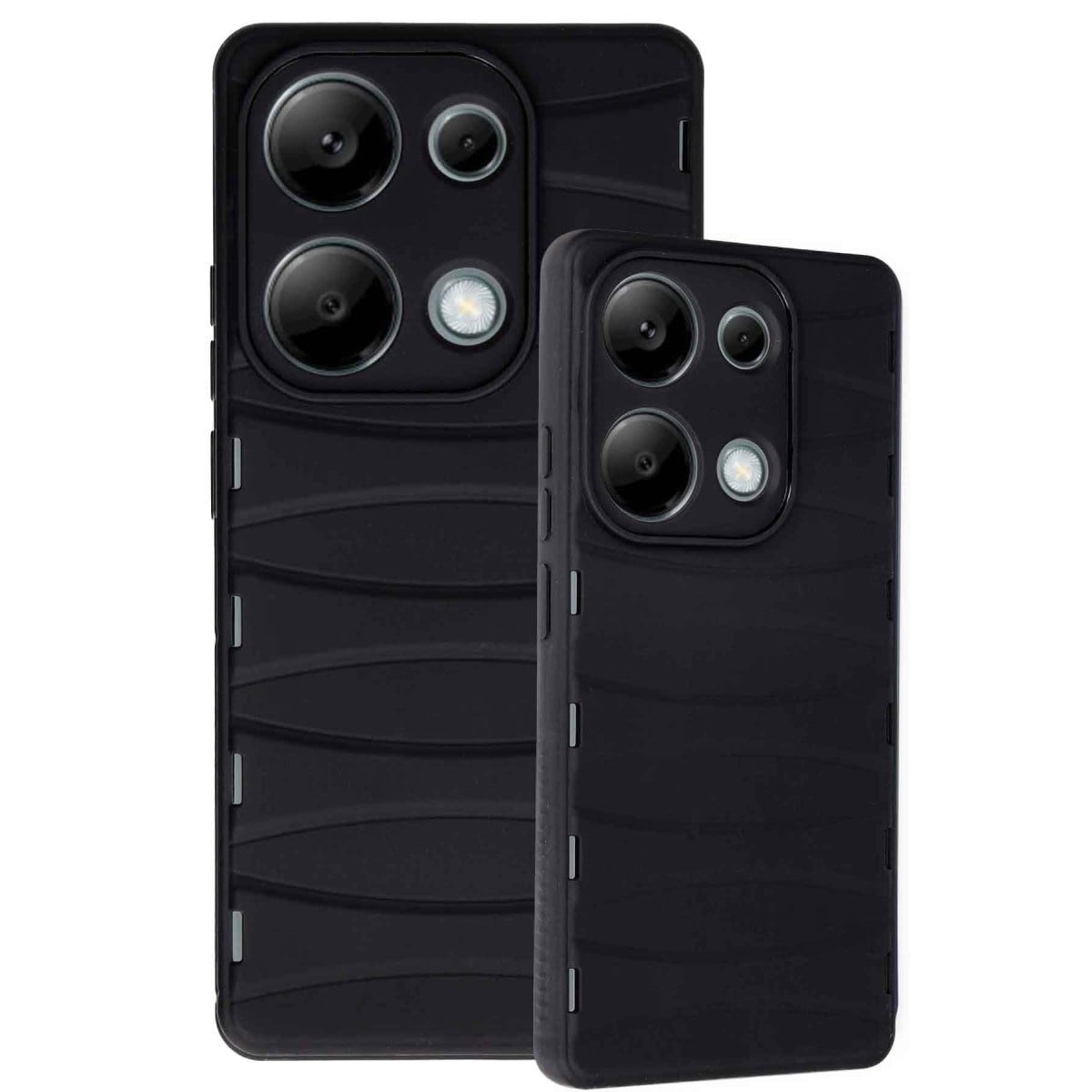 Redmi Note 13 Pro 4G Kılıf Bibercas Silikon Kapak - Siyah
