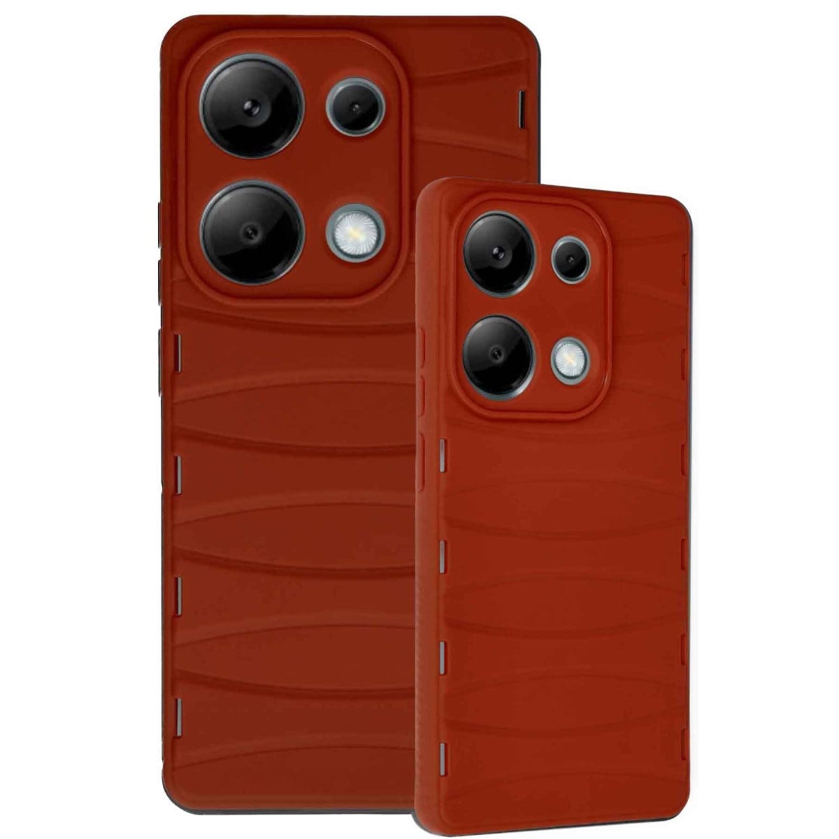 Redmi Note 13 Pro 4G Kılıf Bibercas Silikon Kapak - Kırmızı