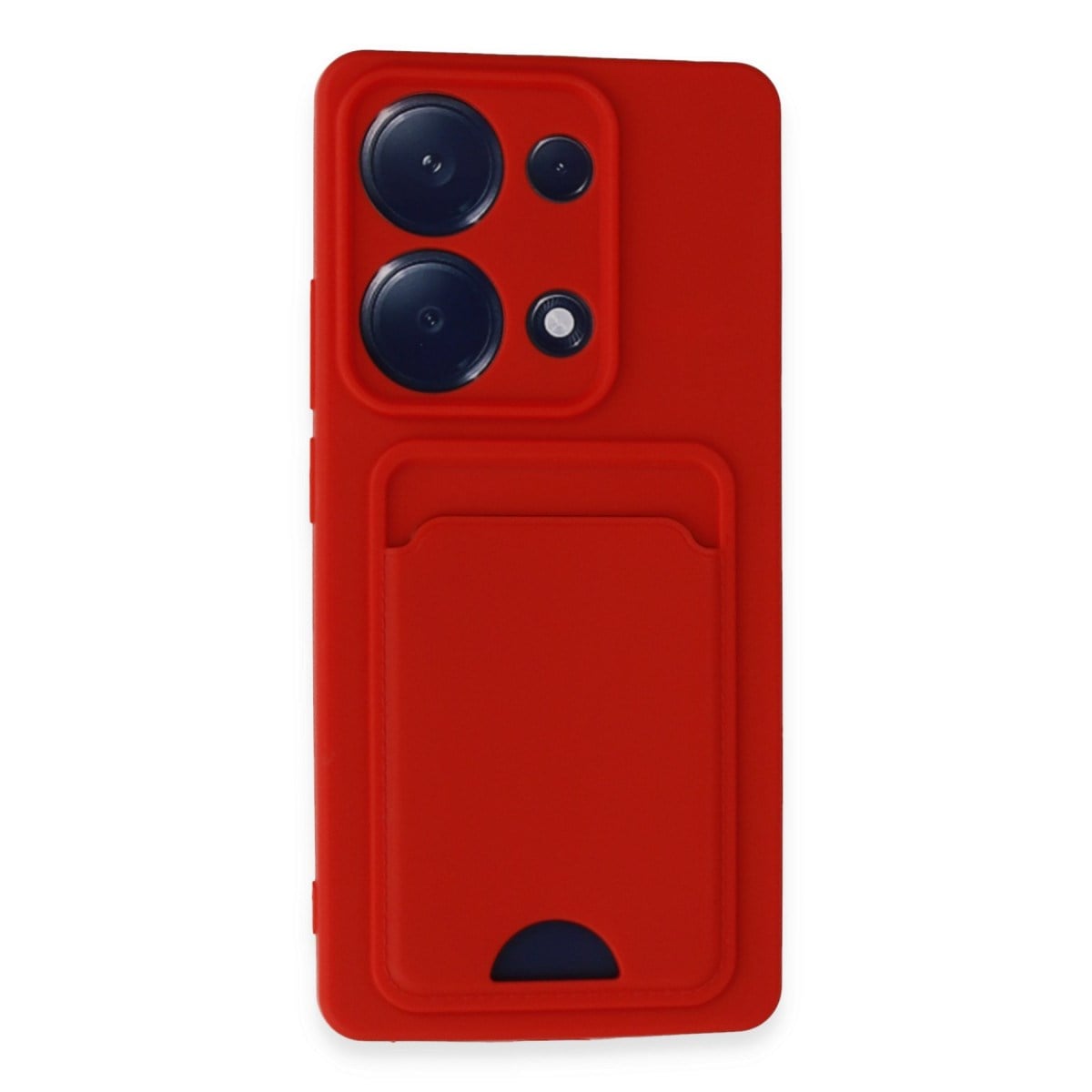 Redmi Note 13 Pro 4G Kılıf Kelvin Kartvizitli Silikon - Kırmızı