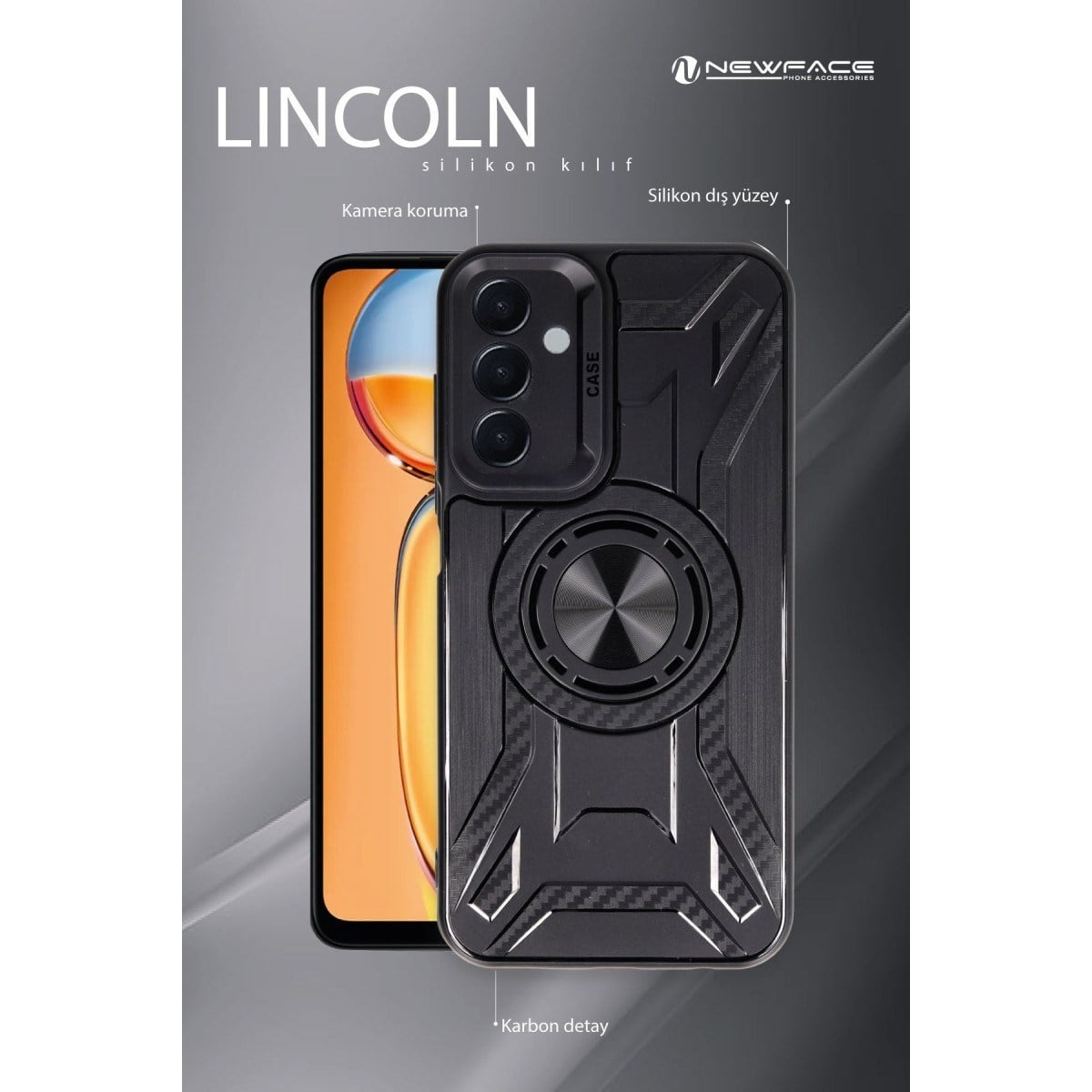 Redmi Note 13 Pro 4G Kılıf Lincoln Silikon - Siyah