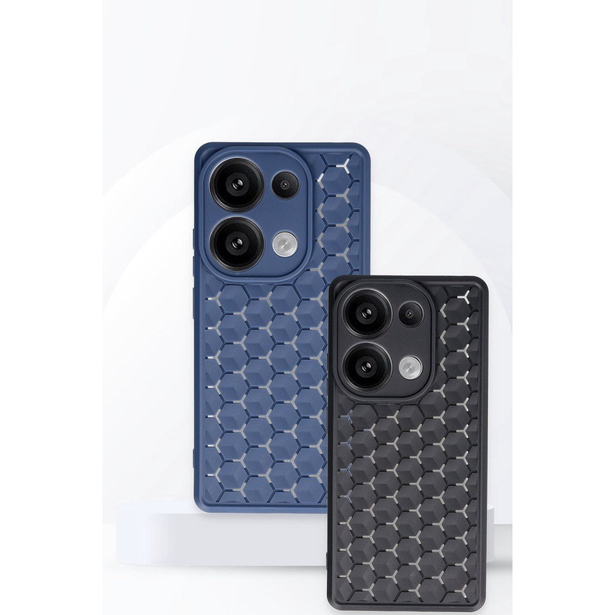 Redmi Note 13 Pro 4G Kılıf Petek Silikon Kapak - Kırmızı