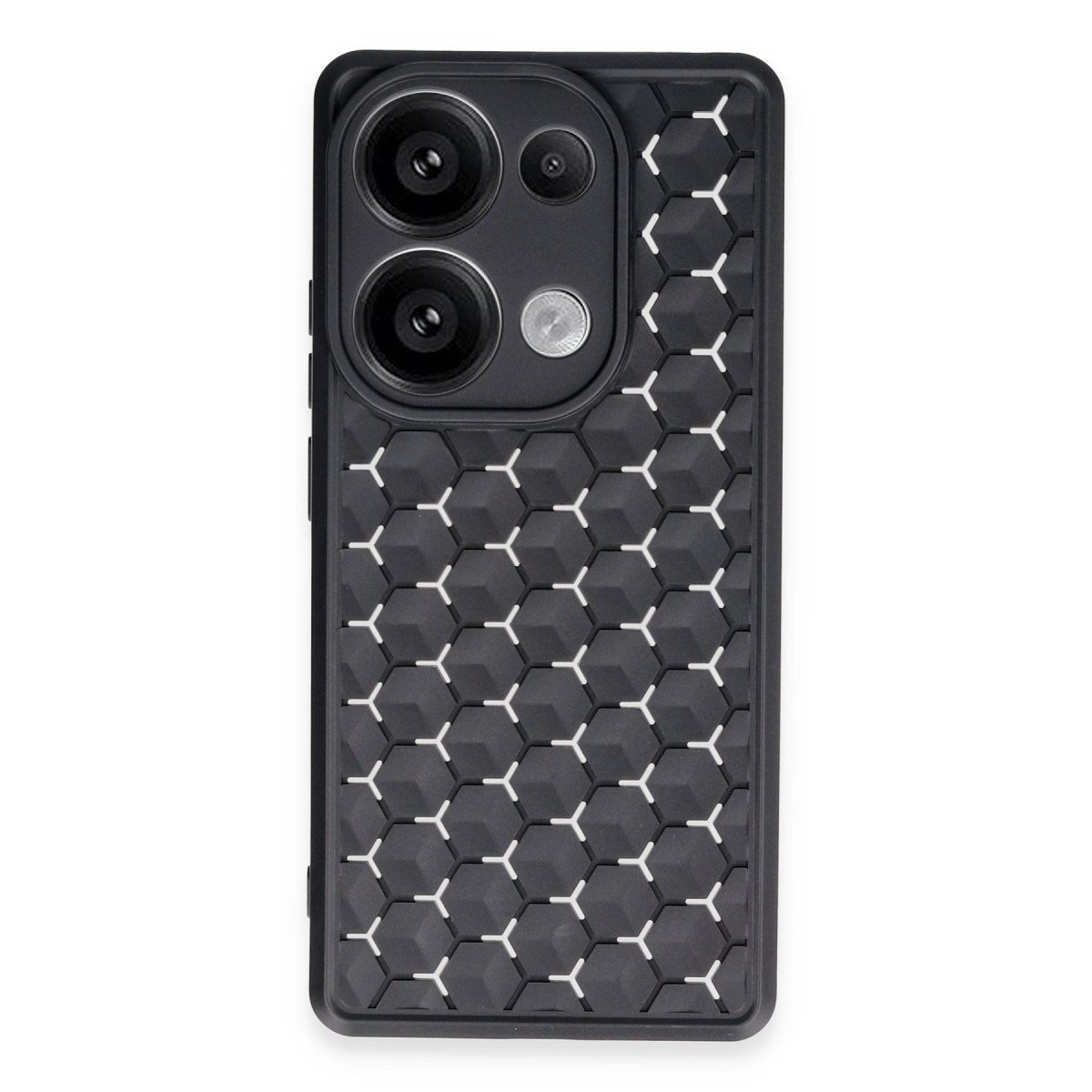 Redmi Note 13 Pro 4G Kılıf Petek Silikon Kapak - Siyah