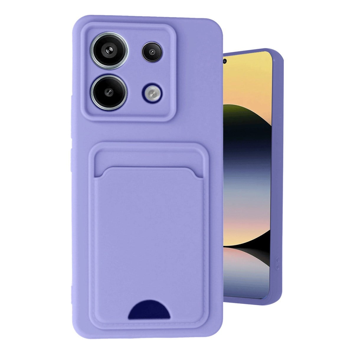 Redmi Note 13 Pro 5G Kılıf Kelvin Kartvizitli Silikon - Lila