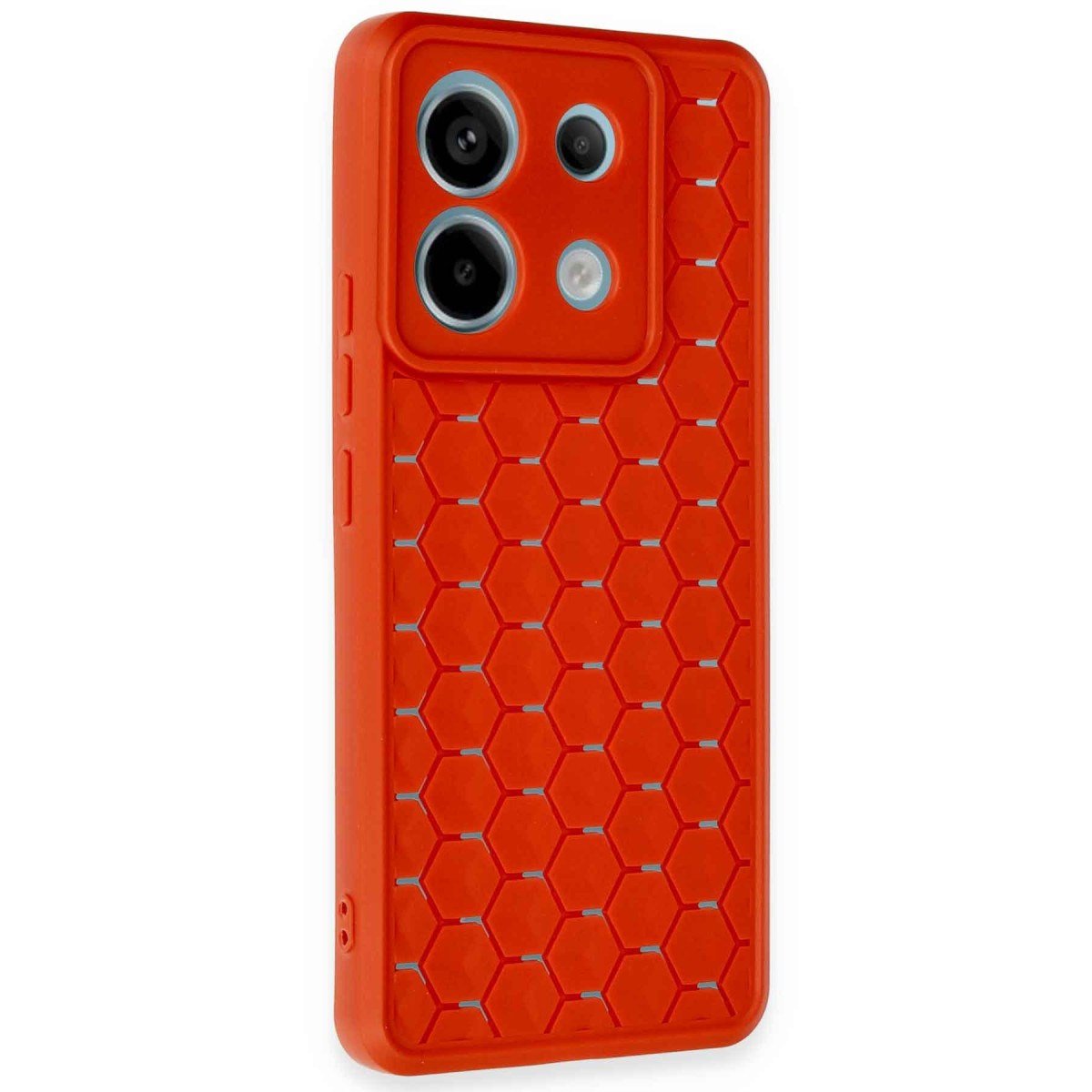 Redmi Note 13 Pro 5G Kılıf Petek Silikon Kapak - Kırmızı