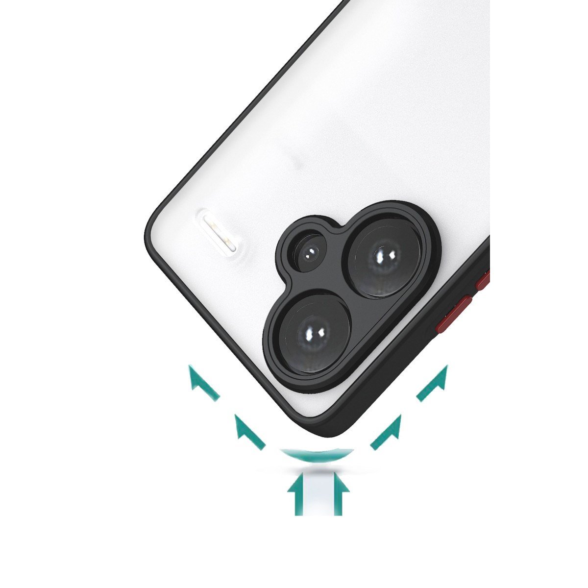 Redmi Note 13 Pro Plus Kılıf Montreal Silikon Kapak - Siyah