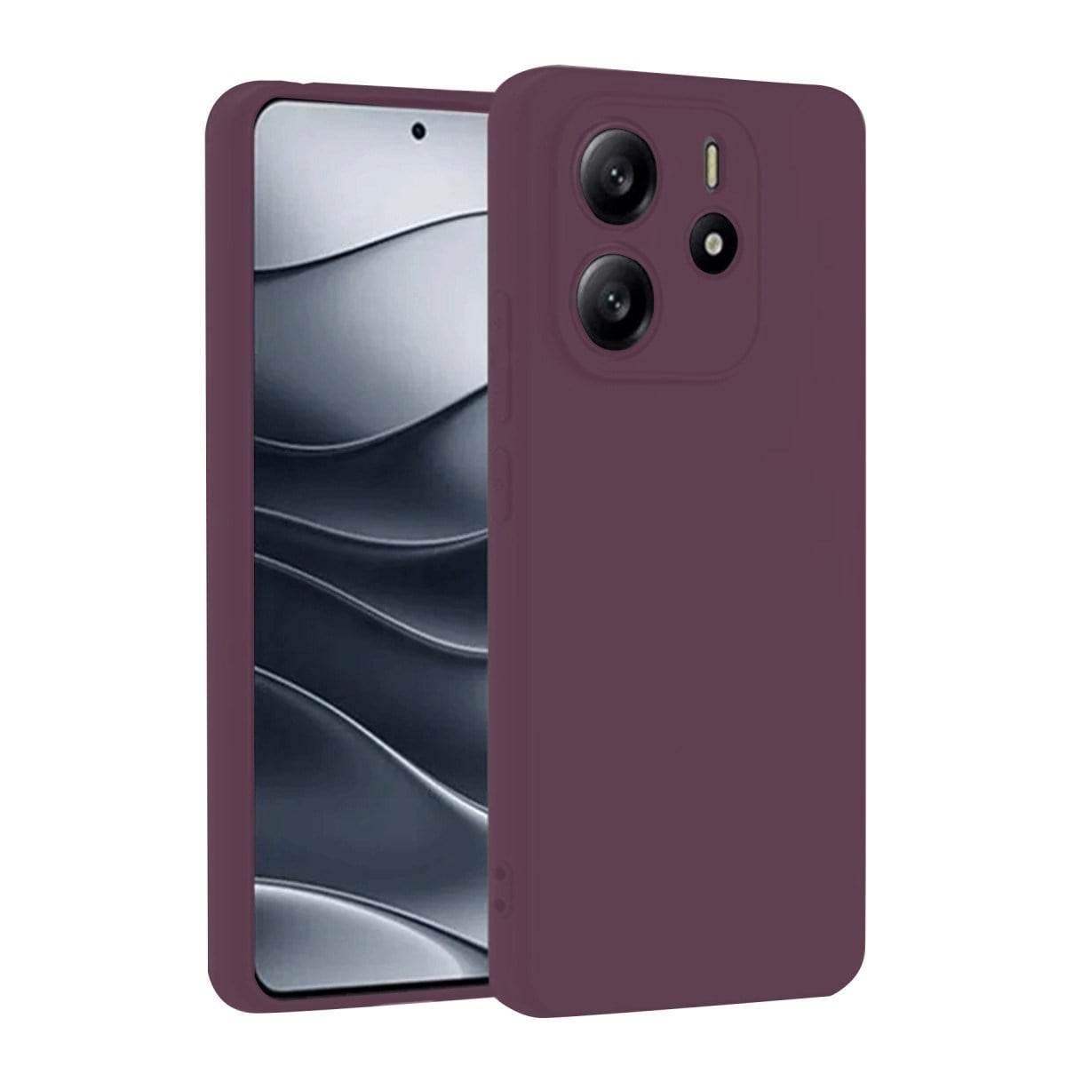 Redmi Note 14 4G Kılıf First Silikon - Mürdüm