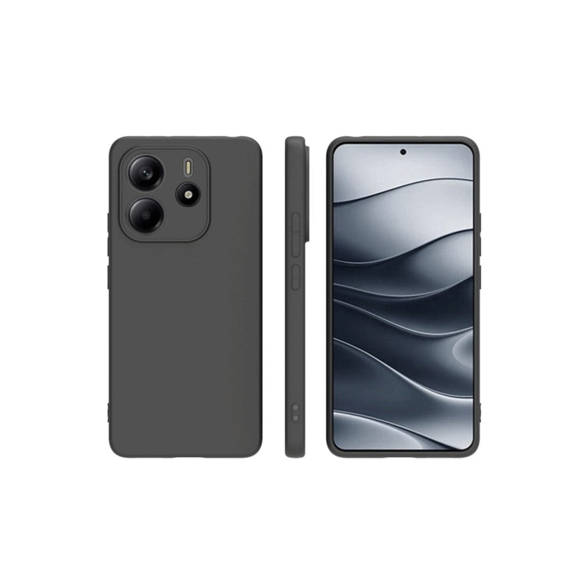 Redmi Note 14 4G Kılıf First Silikon - Siyah