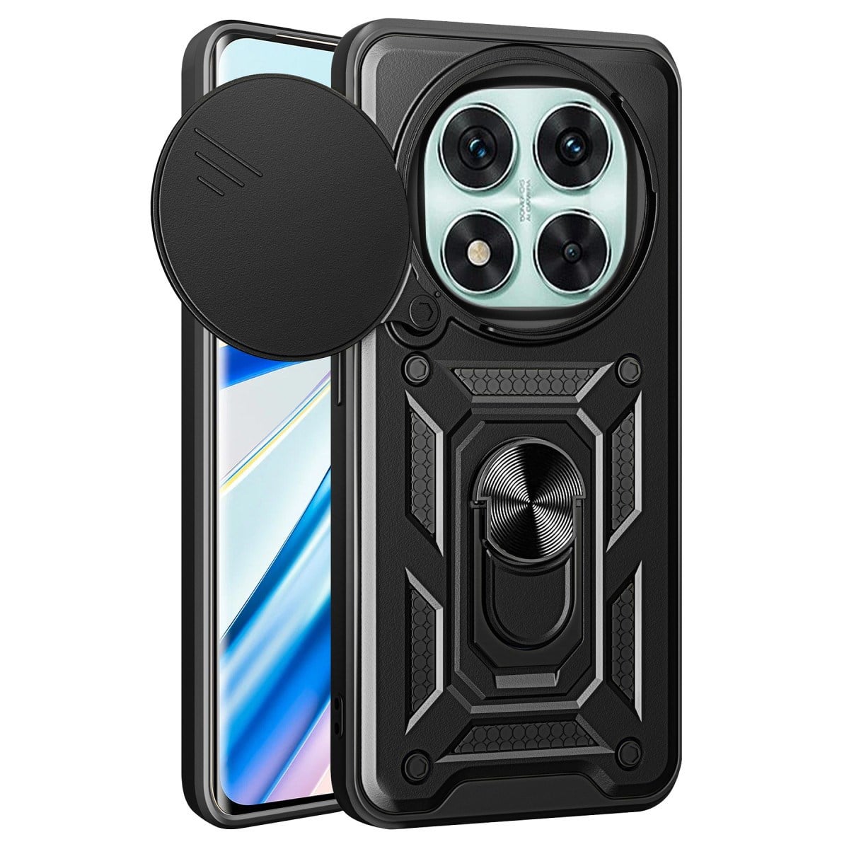 Redmi Note 14 Pro 5G Kılıf Pars Lens Yüzüklü Silikon - Siyah