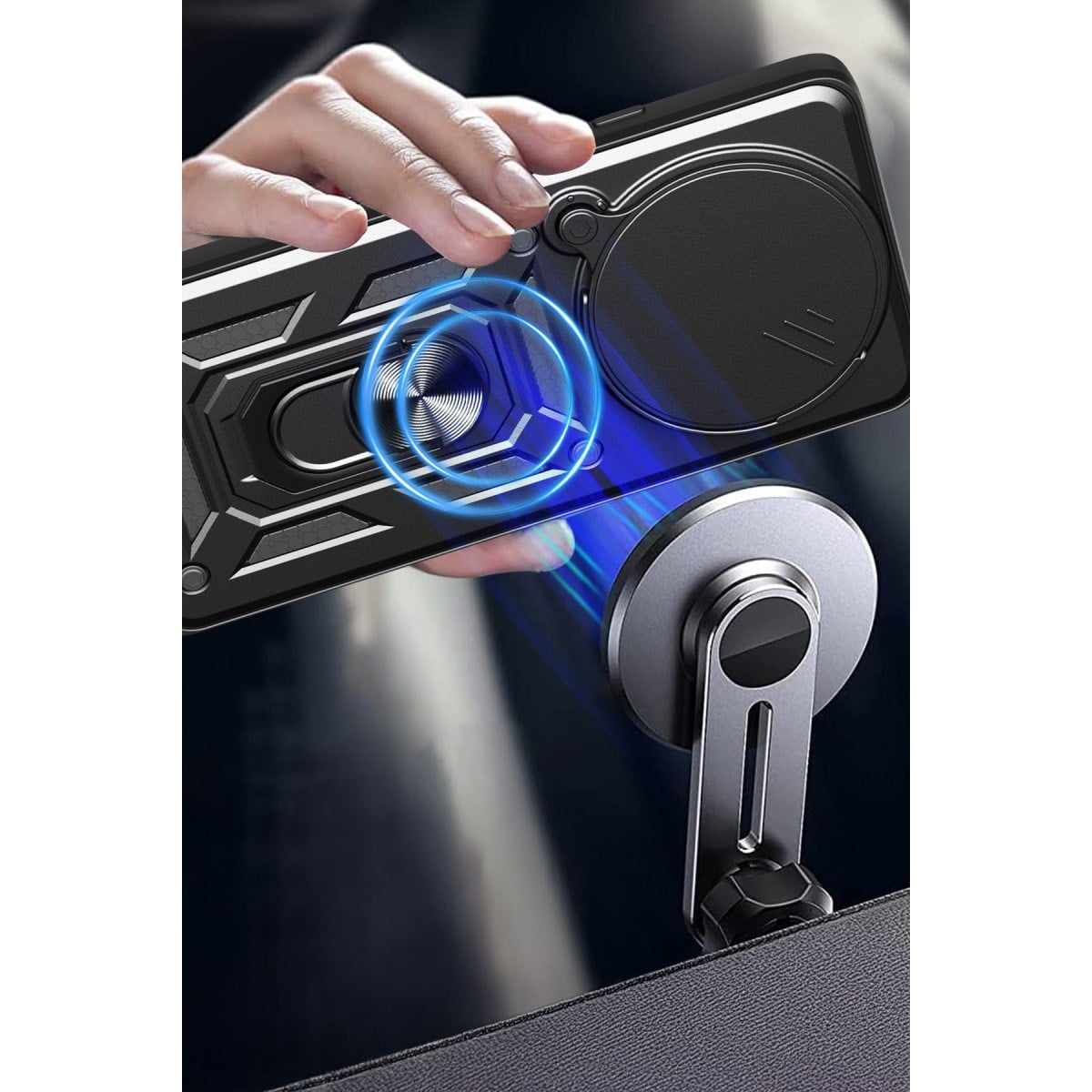Redmi Note 14 Pro Plus Kılıf Pars Lens Yüzüklü Silikon - Kırmızı
