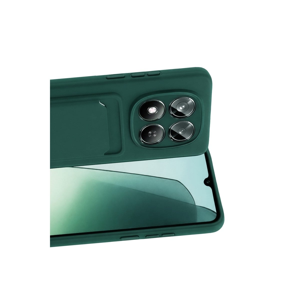Redmi Note 15 4G Kelvin Kartvizitli Silikon - Koyu Yeşil