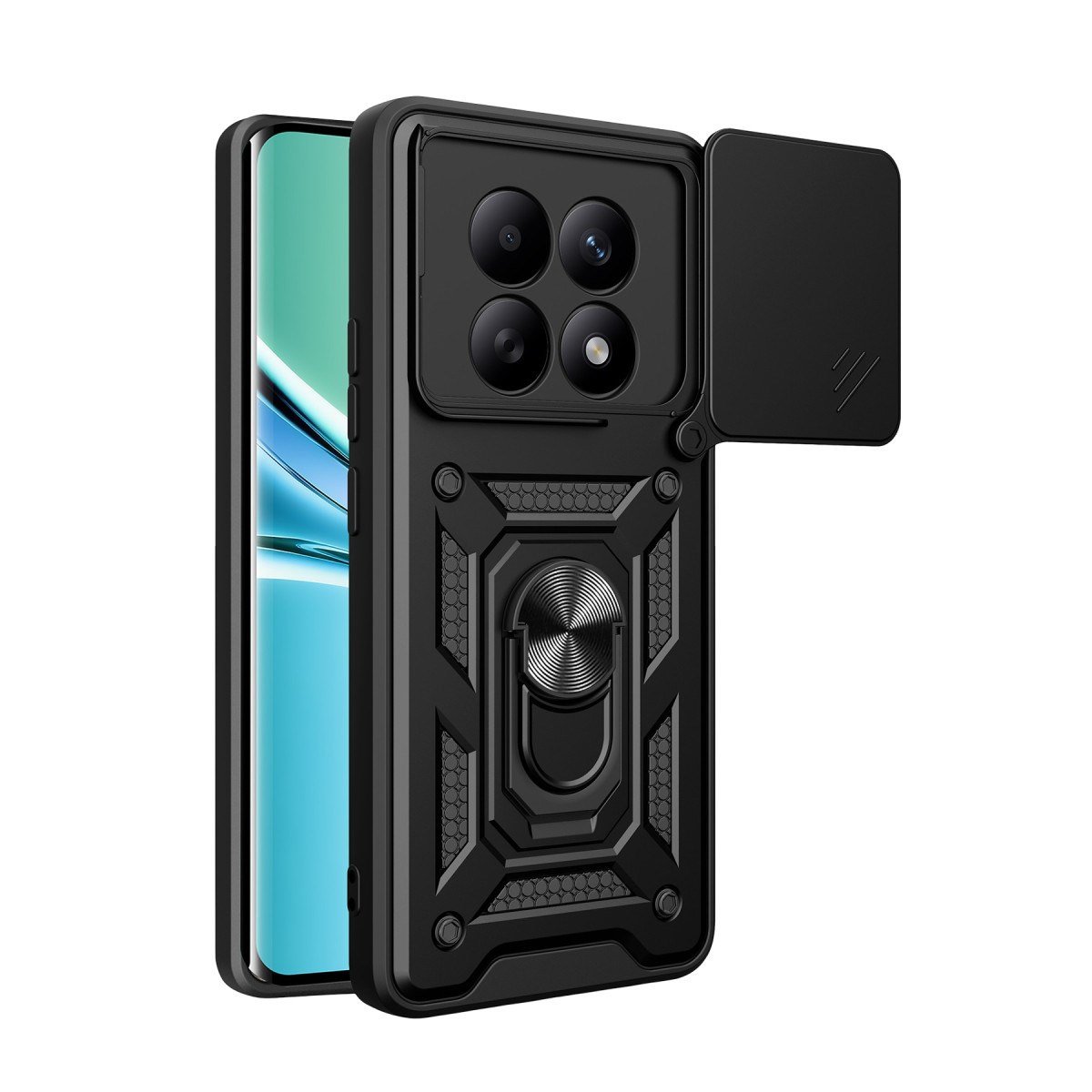 Redmi Note 15 4G Pars Lens Yüzüklü Silikon - Siyah