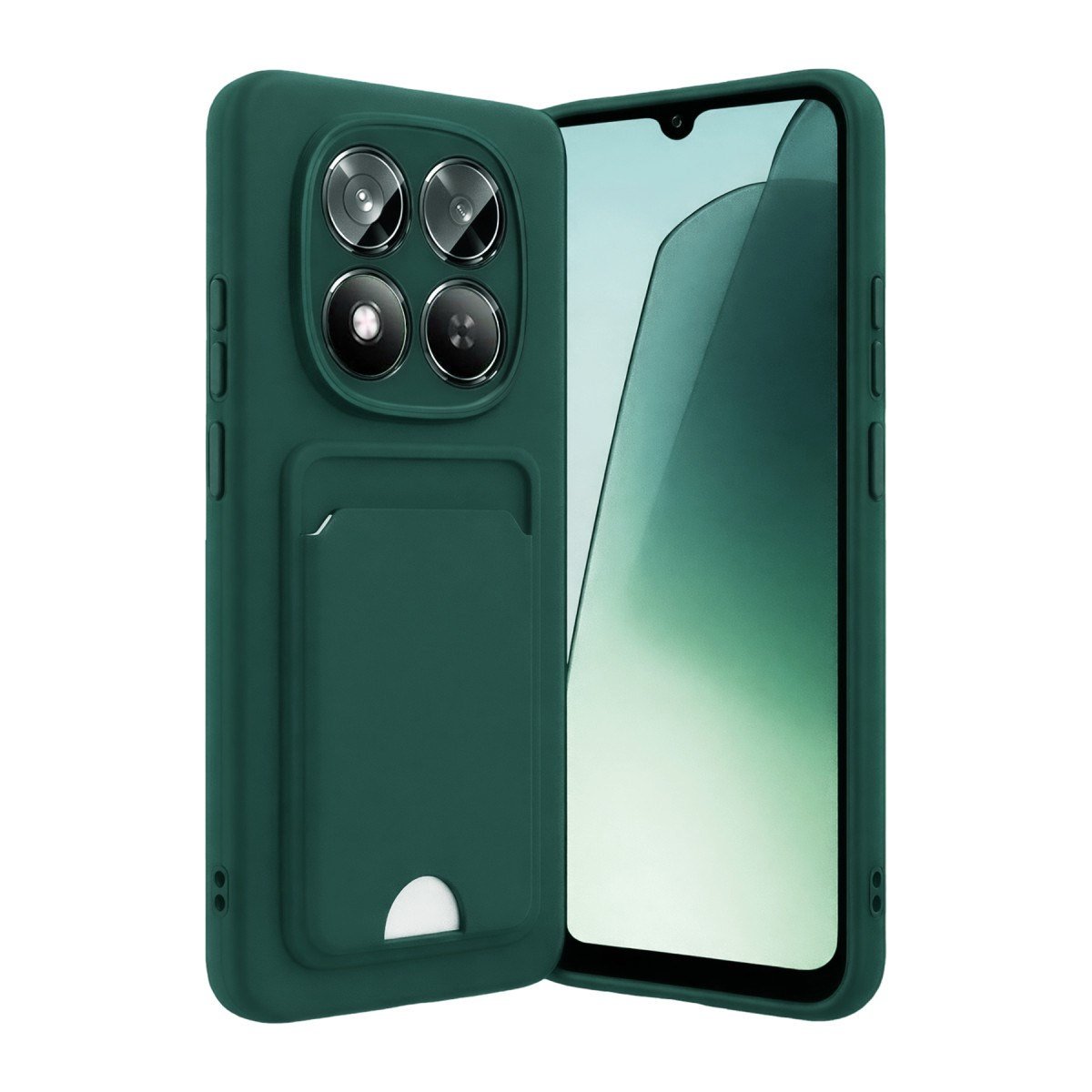 Redmi Note 15 Pro 4G Kelvin Kartvizitli Silikon - Koyu Yeşil