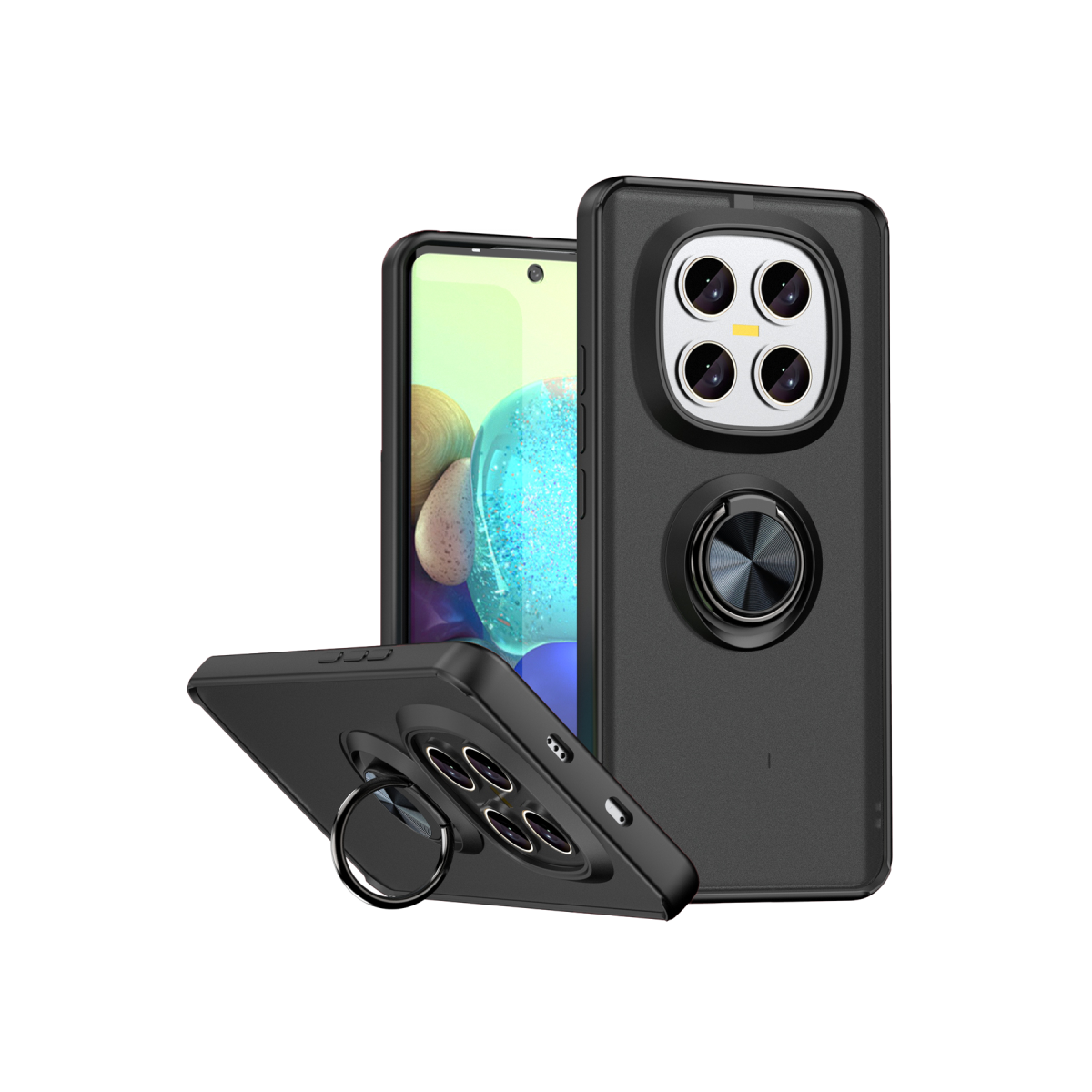 Redmi Note 15 Pro 5G Montreal Yüzüklü Silikon Kapak - Siyah