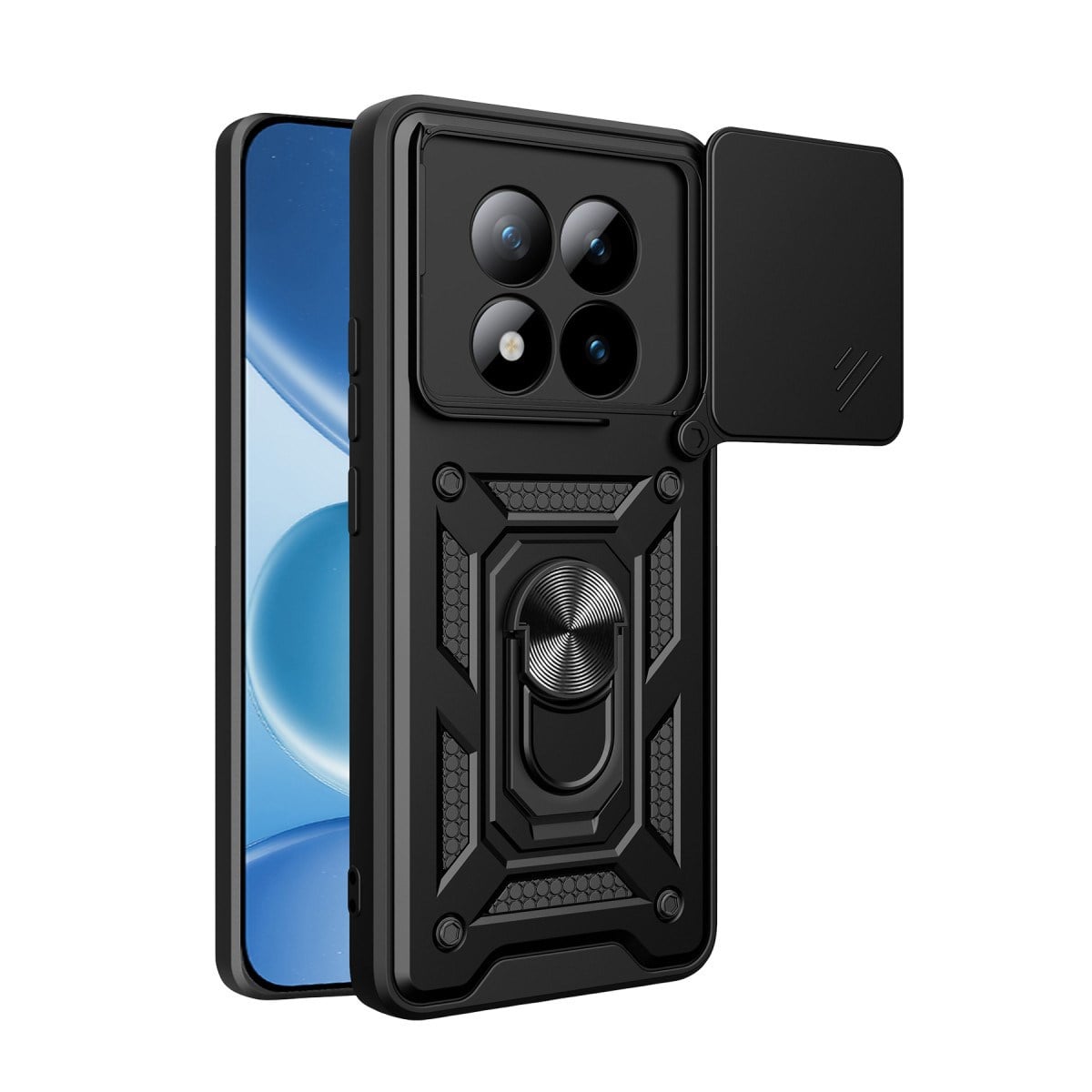 Redmi Note 15 Pro 5G Pars Lens Yüzüklü Silikon - Siyah