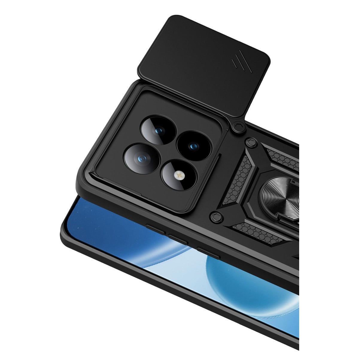 Redmi Note 15 Pro 5G Pars Lens Yüzüklü Silikon - Siyah