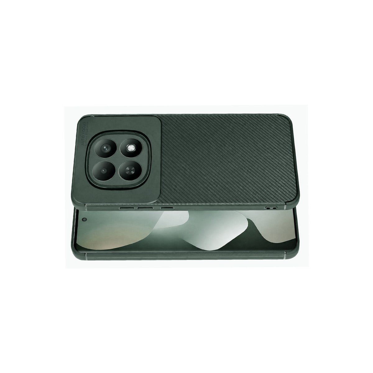 Redmi Note 15 Pro Plus 5G Auto Focus Karbon Kapak - Koyu Yeşil