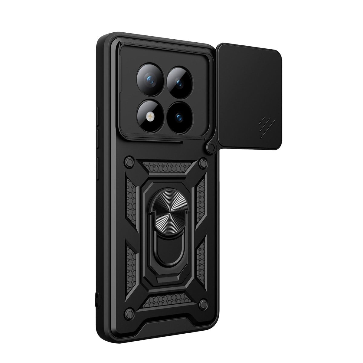 Redmi Note 15 Pro Plus 5G Pars Lens Yüzüklü Silikon - Siyah