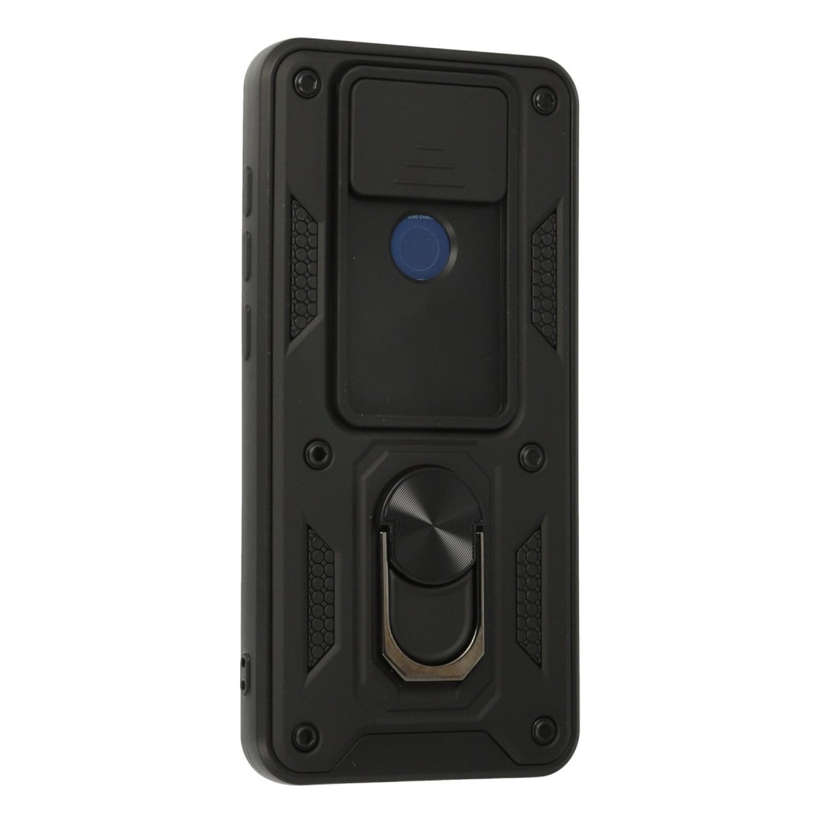 Redmi Note 9 Kılıf Pars Lens Yüzüklü Silikon - Siyah