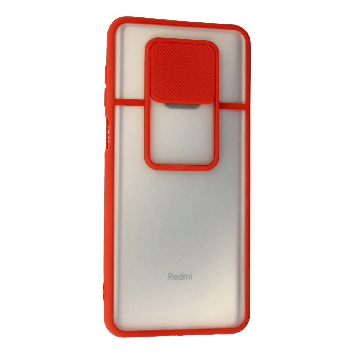 Redmi Note 9 Pro Kılıf Palm Buzlu Kamera Sürgülü Silikon - Kırmızı