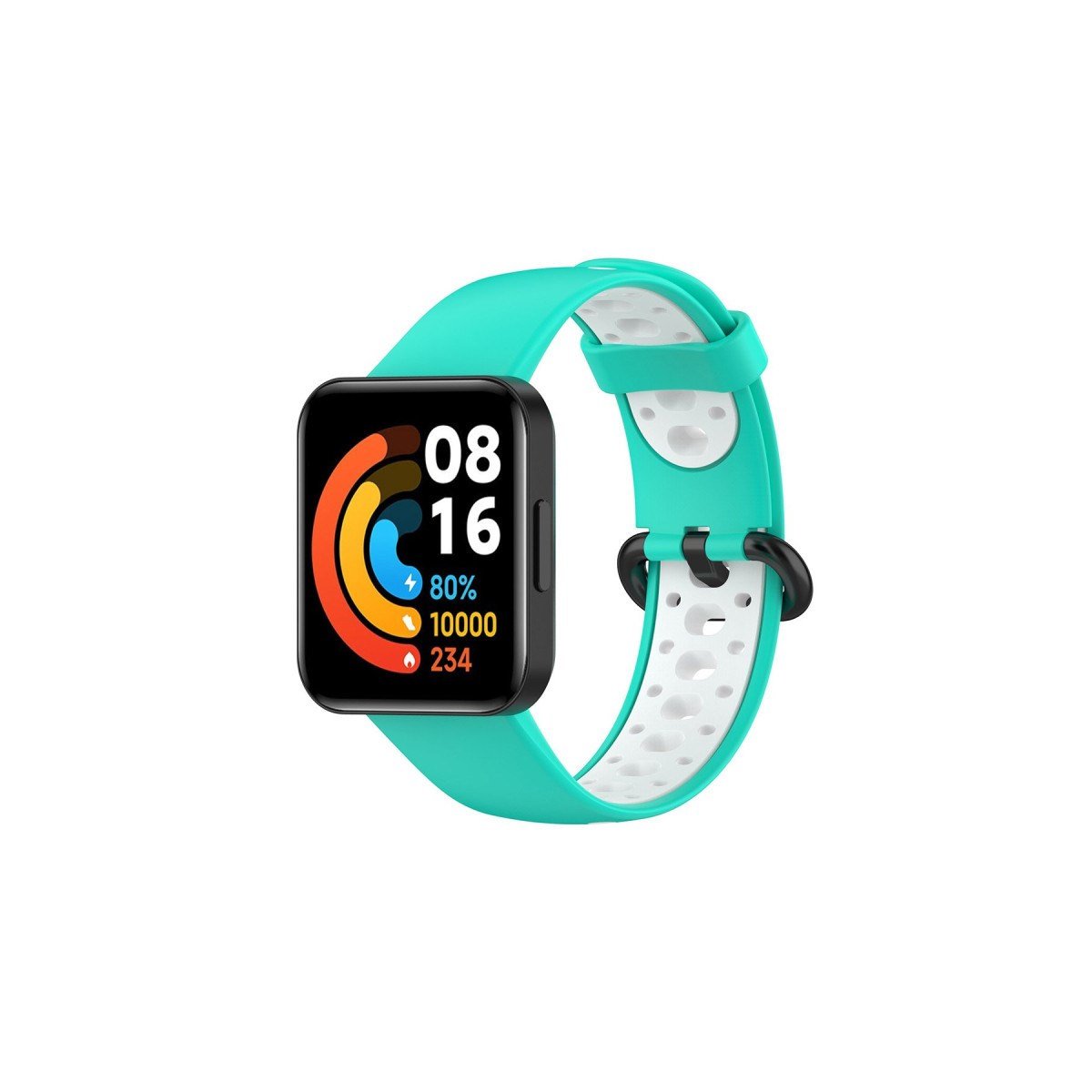 Redmi Watch 2 Spor Delikli Kordon - Turkuaz-Beyaz