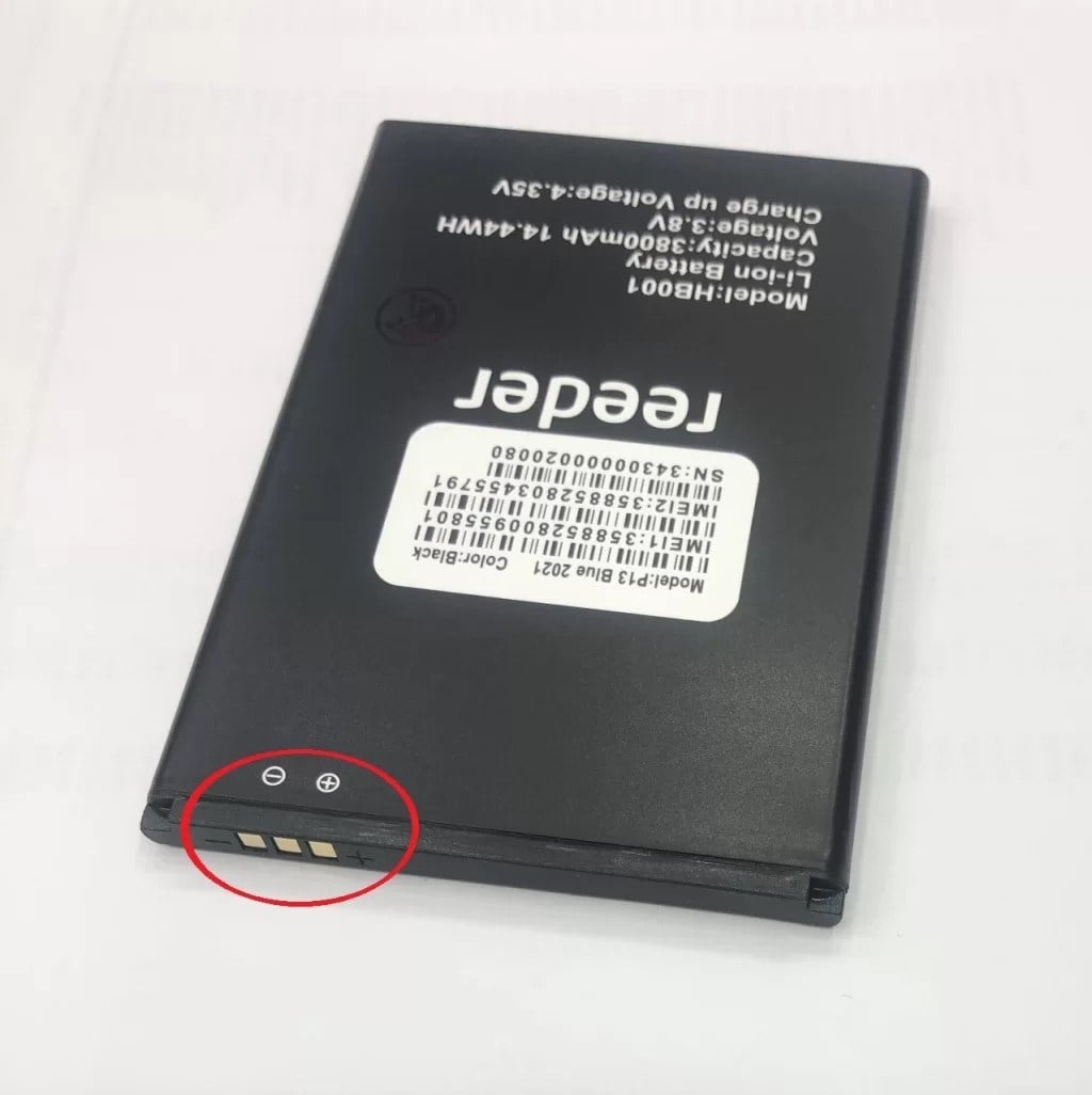 Reeder P13 Blue 2022 Batarya Pil (Güçlendirilmiş)