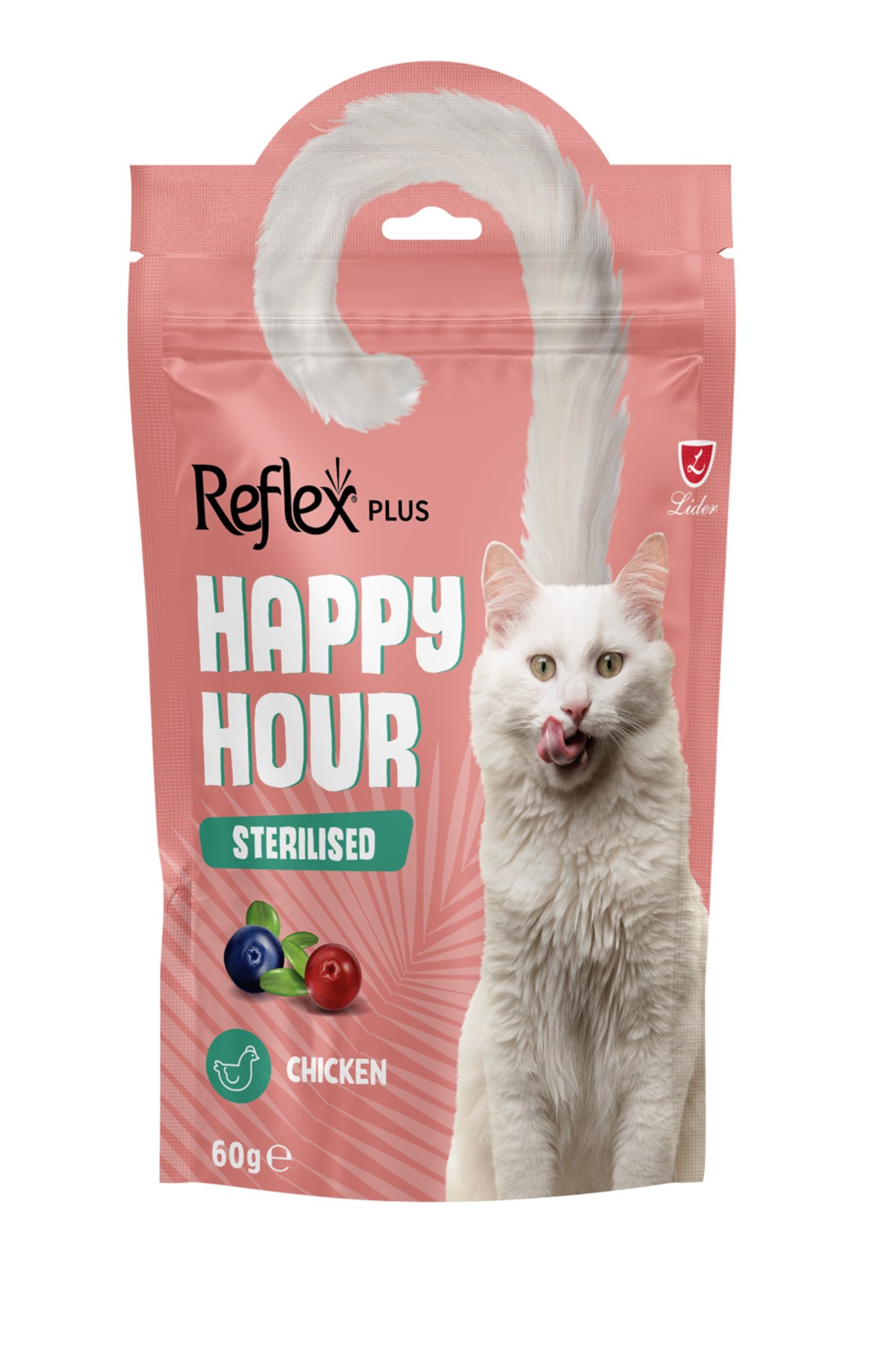 Reflex Happy Hour Sterilised Chicken Kısırlaştırılmış Kediler için Tavuklu Ödül Maması 60 GR