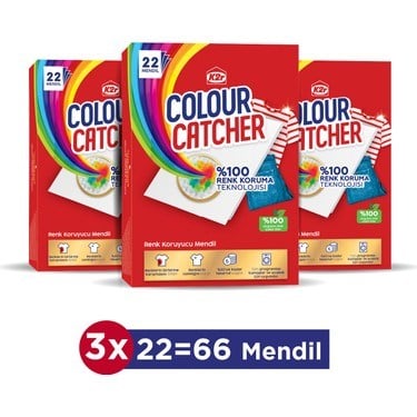 Renk Koruyucu Mendil 22'li Paket 3 Adet 66 Yıkama İçin Ultra