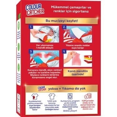Renk Koruyucu Mendil 22'li Paket 5 Adet Güçlü Temizlik