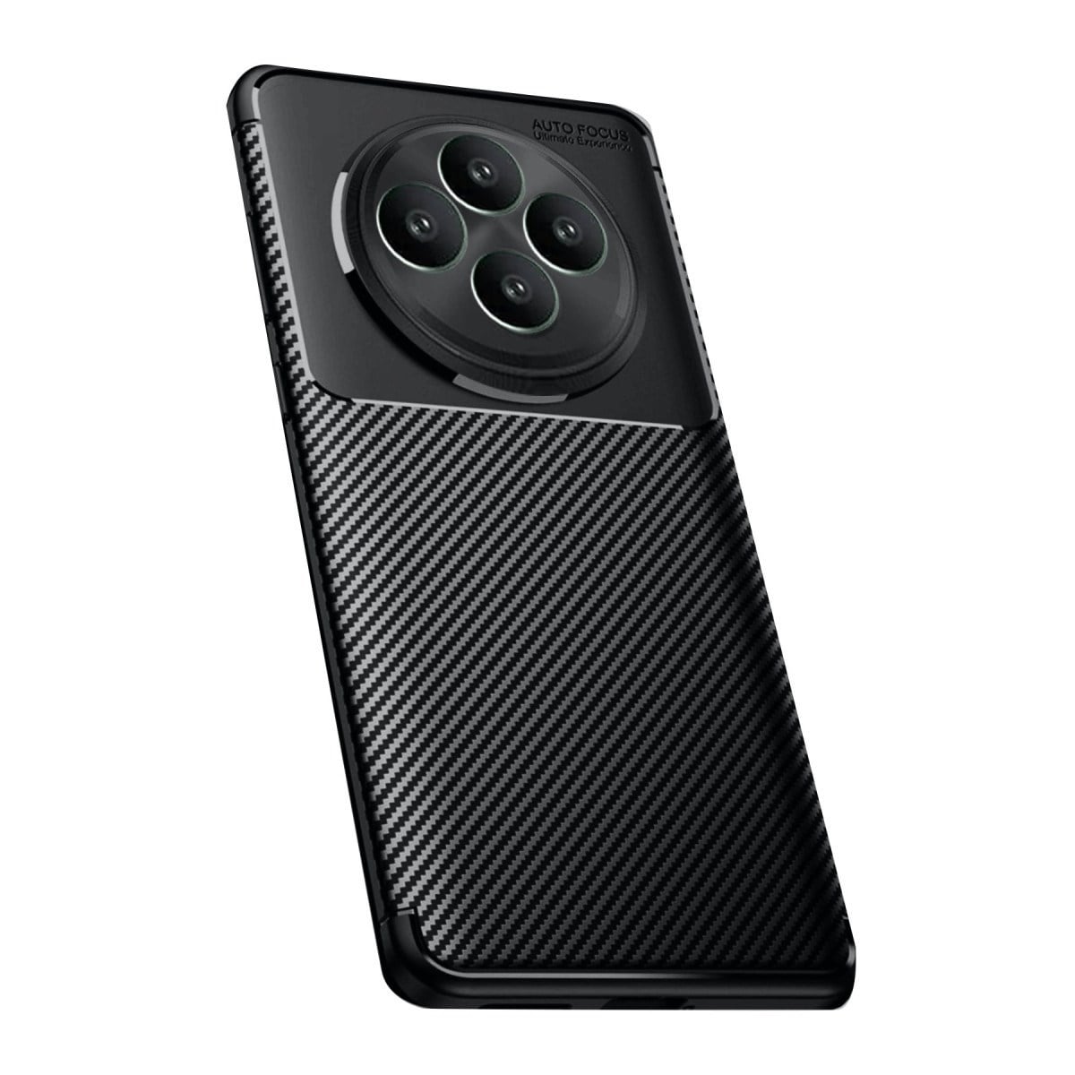 Reno 11 FS Kılıf Auto Focus Karbon Kapak - Siyah