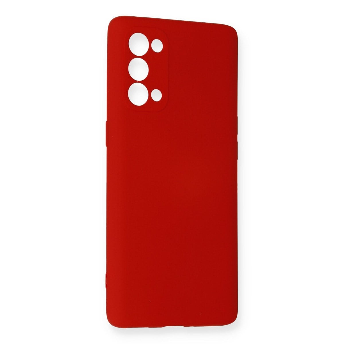 Reno 5 Pro Kılıf Nano içi Kadife Silikon - Kırmızı