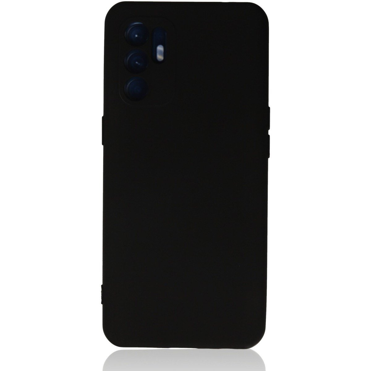 Reno 6 Kılıf Nano içi Kadife Silikon - Siyah