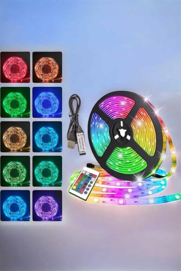 RGB Işıklı 10Metre Şerit Led Kumandalı Yeni Nesil