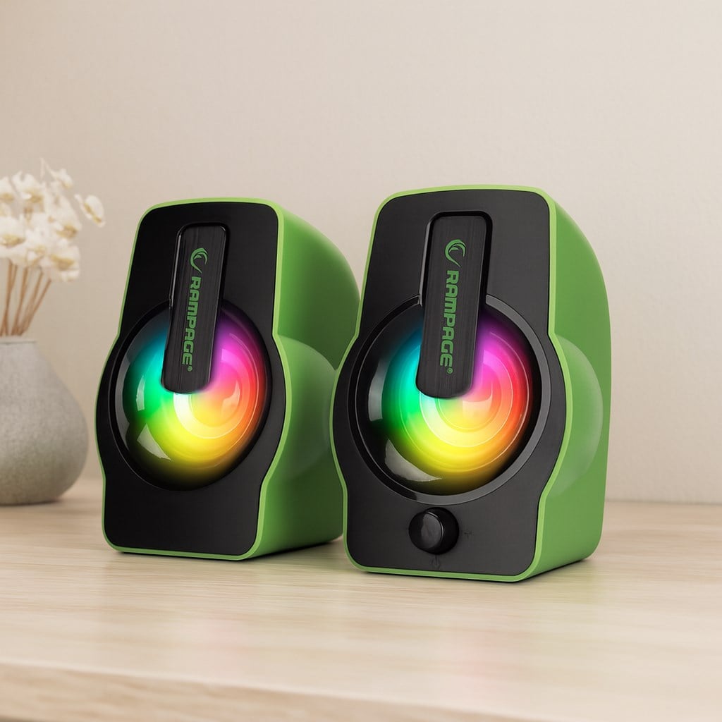 RGB Işıklı USB 2.0 1+1 Multimedya Hoparlör Seti