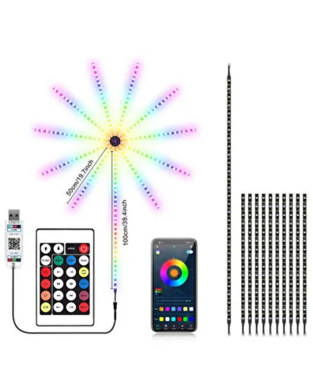 RGB LED Duvar Dekoru Sökülebilir Kollu Işık Sistemi Yeni Nesil