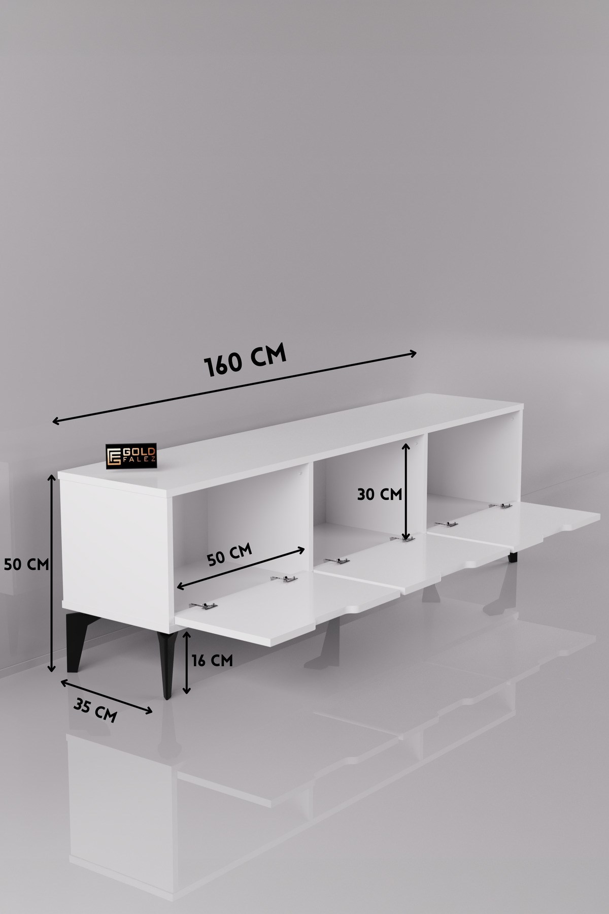Royal TV Sehpası Suntalam Beyaz 160x35