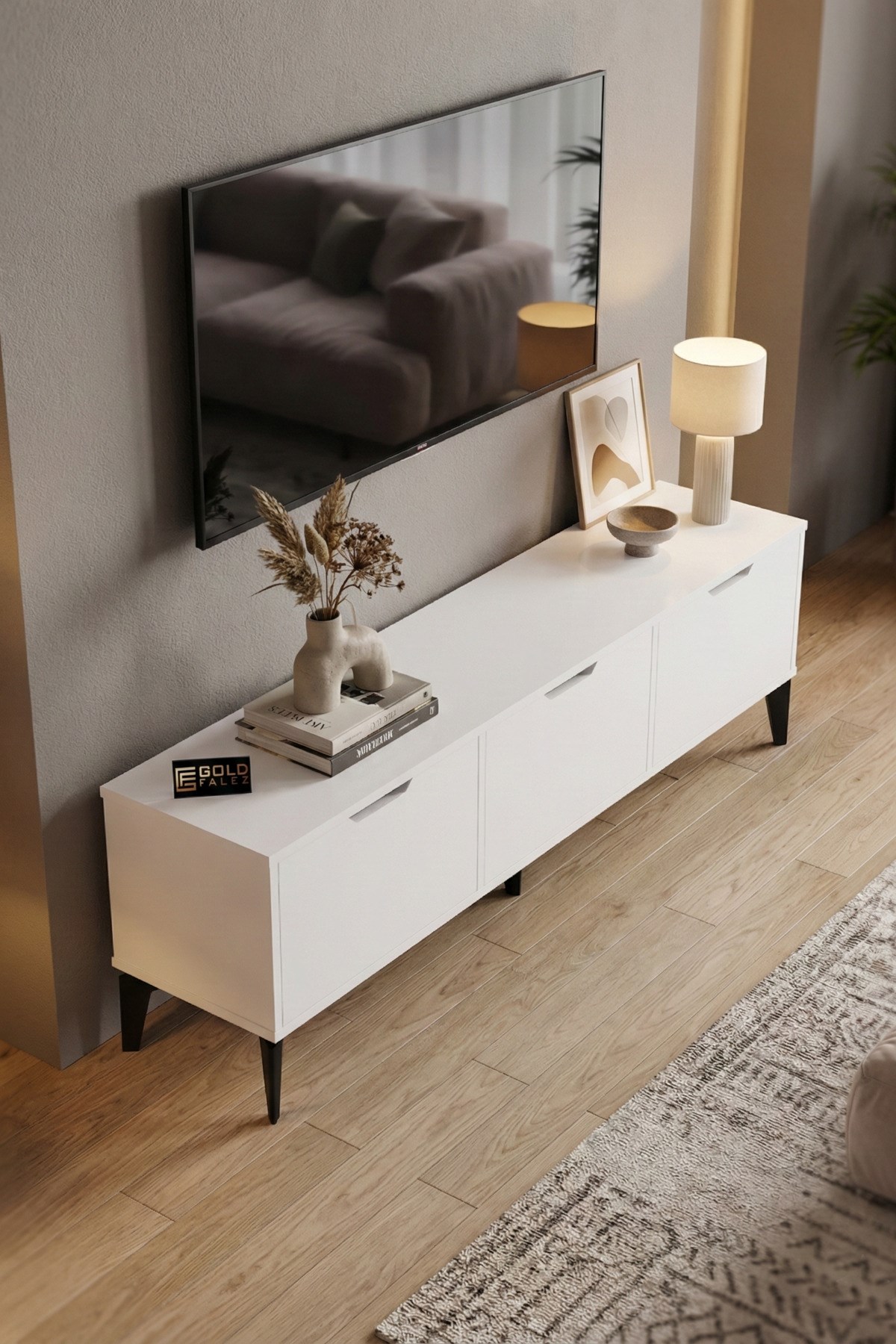 Royal TV Sehpası Suntalam Beyaz 160x35
